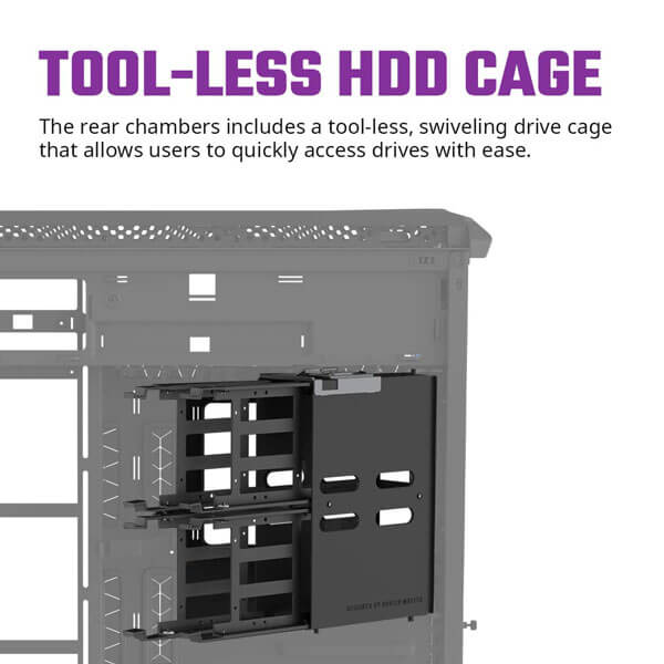 Cooler Master HAF 700 EVO ARGB Grey E-ATX Full Tower Case